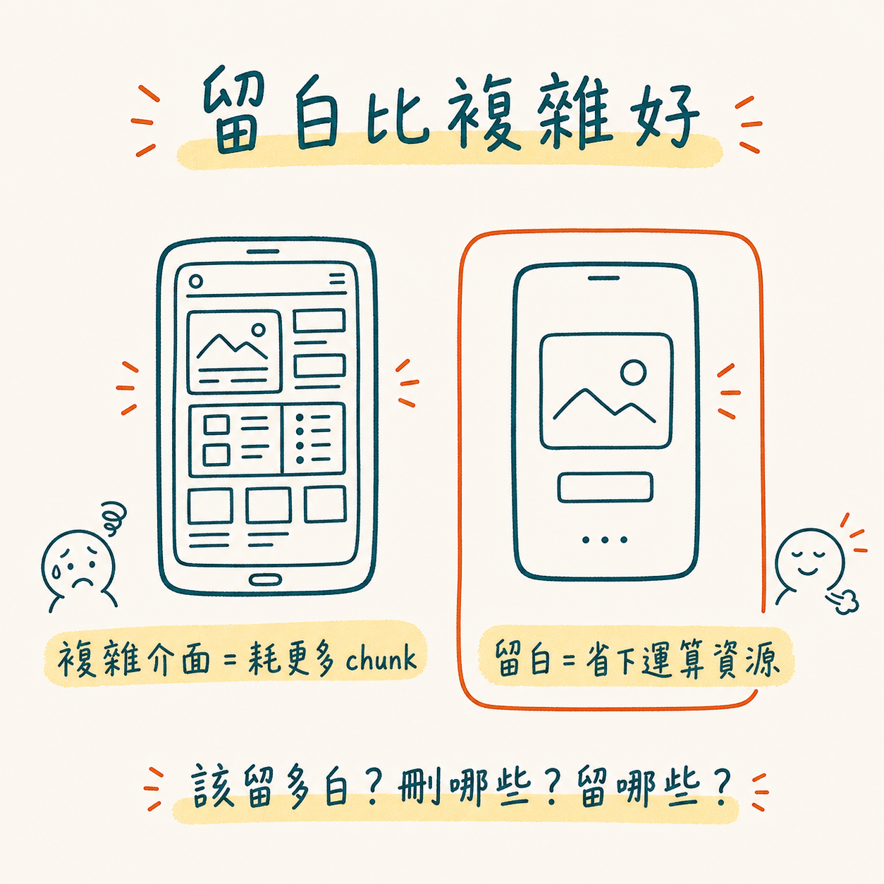 從工作記憶看介面:畫面越複雜、大腦要花的運算資源越多,留白幫使用者省下 chunk